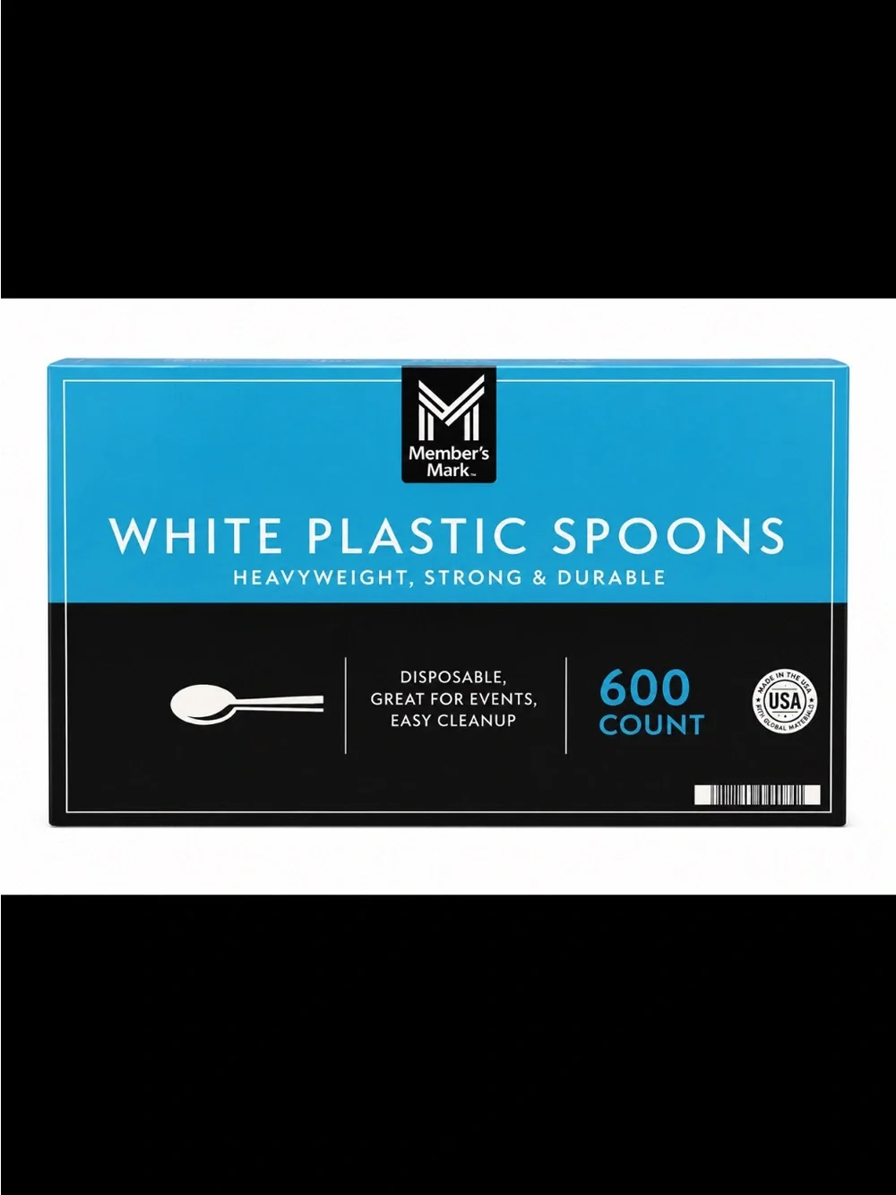 White Plastic Spoons - 600 Count